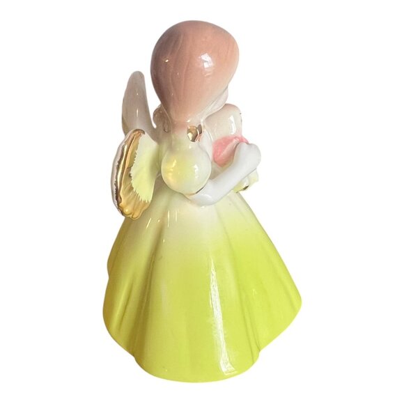 Vintage Joseph Original Ceramic Angel Figurine yellow Gold Glitter 7th Birthday - Picture 3 of 7